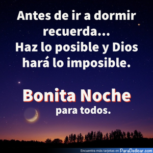 Dedica una Bonita Noche con Mensajes Especiales