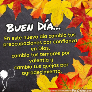 Cambia tus preocupaciones por confianza en Dios