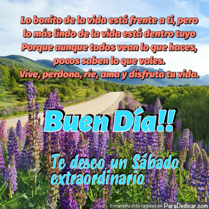 Desea Buen Día y un Extraordinario Sábado a Todos