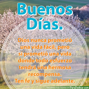 Buenos Días: Mensaje de Fe y Recompensa Diaria