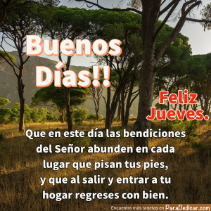 Bendiciones del Señor: Mensaje de Buenos Días