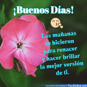 Buenos Días: Renace y Brilla Cada Mañana