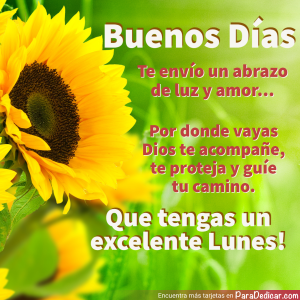Envía un Abrazo de Luz y Amor este Lunes