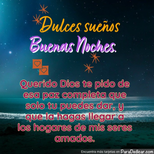 Dulces Sueños, Buenas Noches: Mensajes de Amor y Paz