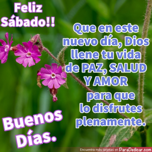 Feliz Sábado: Mensajes Para Iluminar Tus Días