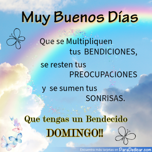 Tarjeta de Buenos Días: Deseos para un Domingo Bendecido