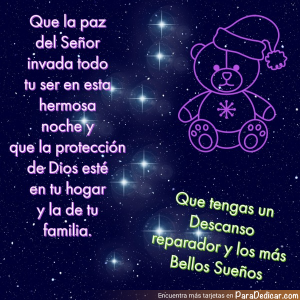 Deseos de Paz y Sueños Lindos para Esta Noche