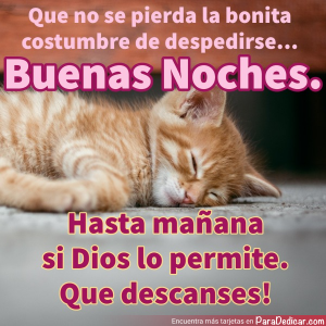 Despedirse Bonito: Importancia de Buenas Noches