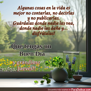 Dedica Un Mensaje Bonito Para Este Jueves